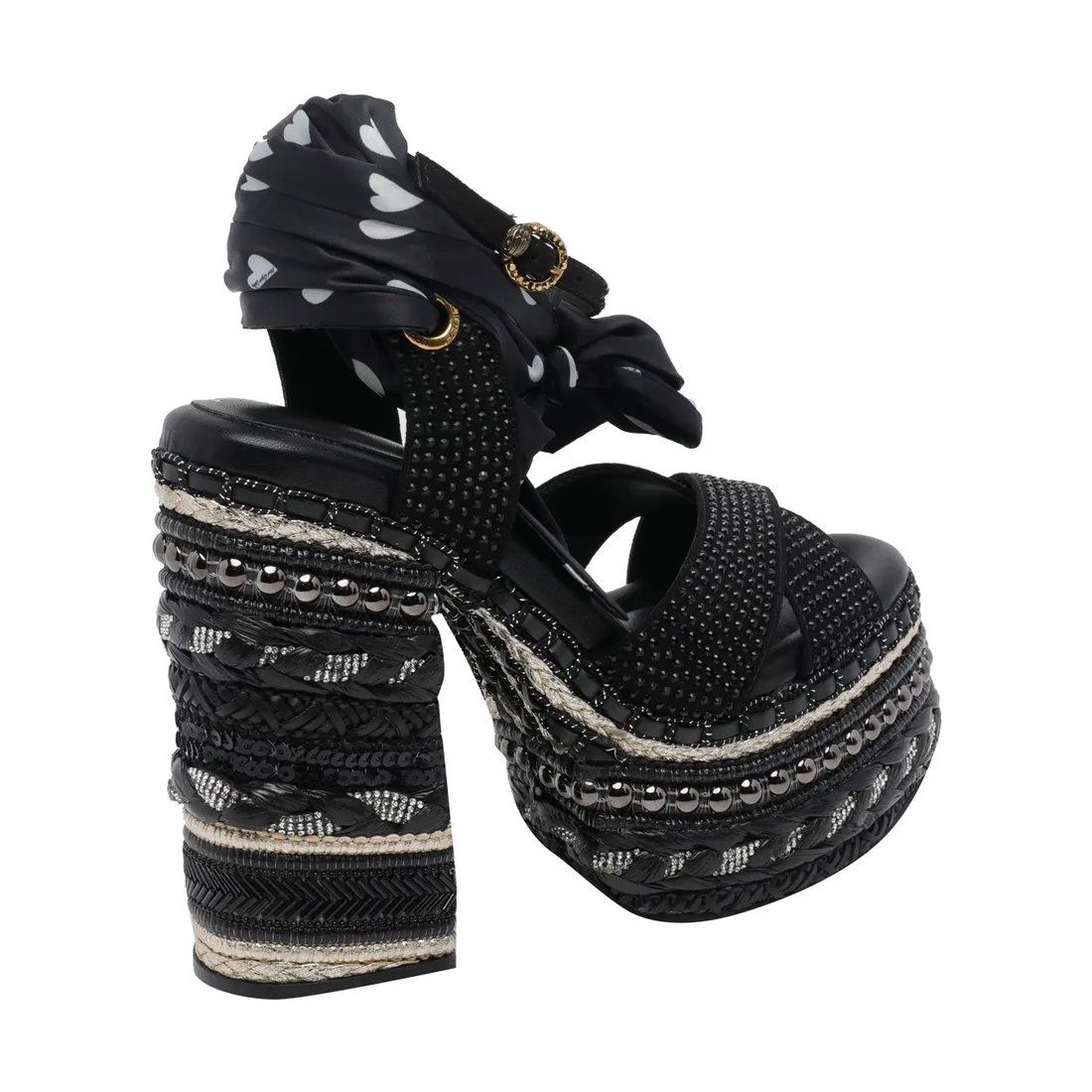 CHELSEA SCARF PLATFORM SANDALS - immagine 3