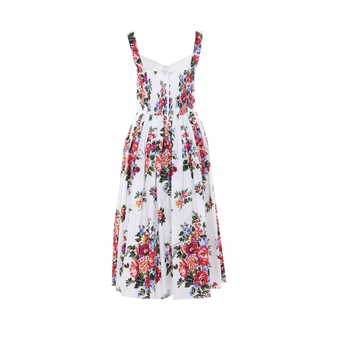 FLOWER BOUQUET-PRINT COTTON DRESS - immagine 2
