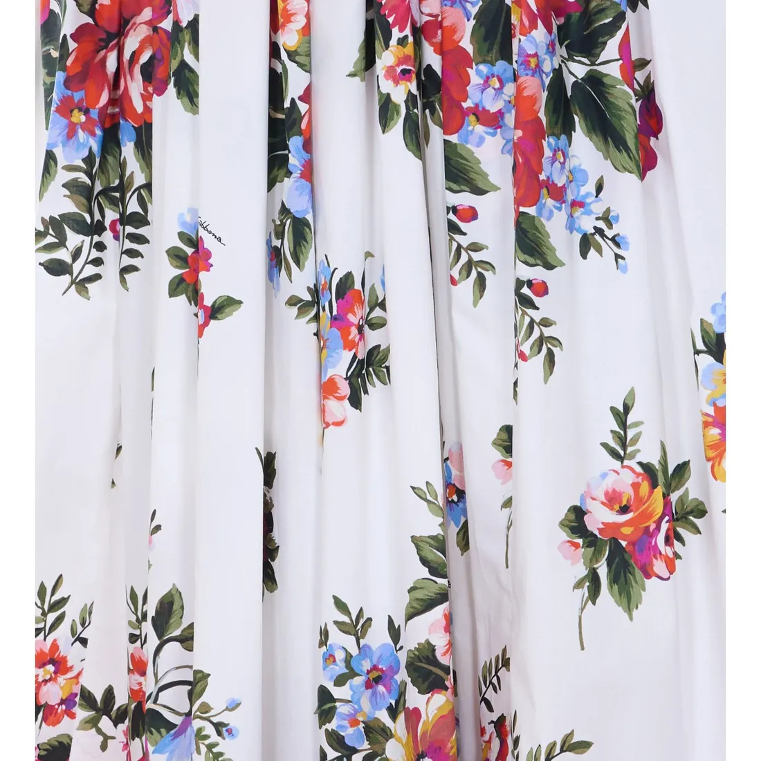 FLOWER BOUQUET-PRINT COTTON DRESS - immagine 3