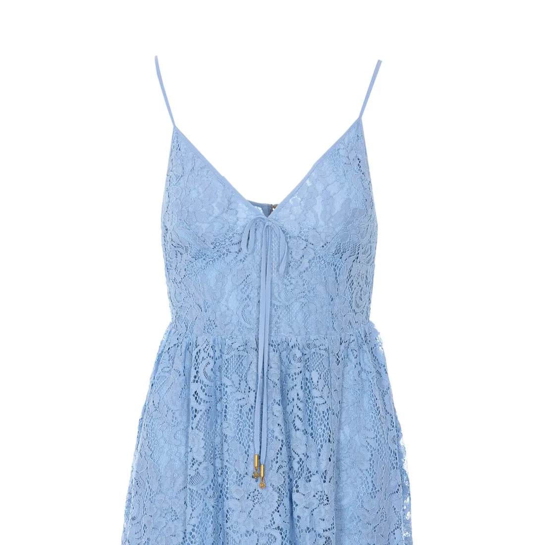 MAXI DRESS IN FLORAL LACE CORDED - immagine 4