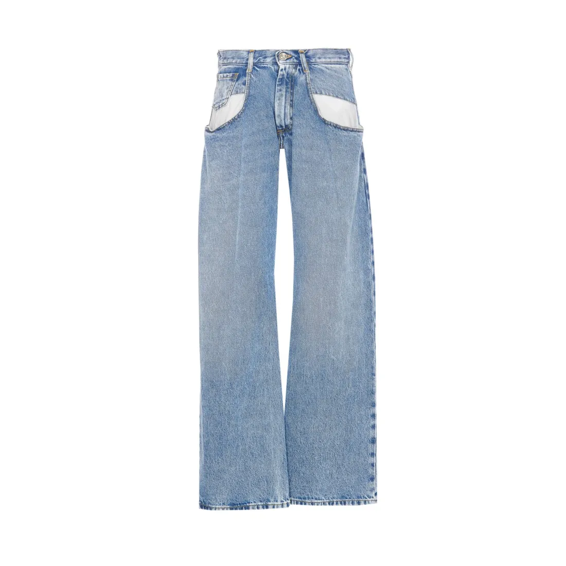 STRAIGHT LEG JEANS WITH CONTRAST POCKET - immagine 1