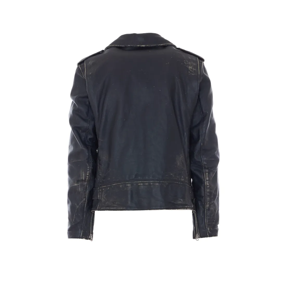 VINTAGED FITTED MOTORCYCLE JACKET - immagine 2