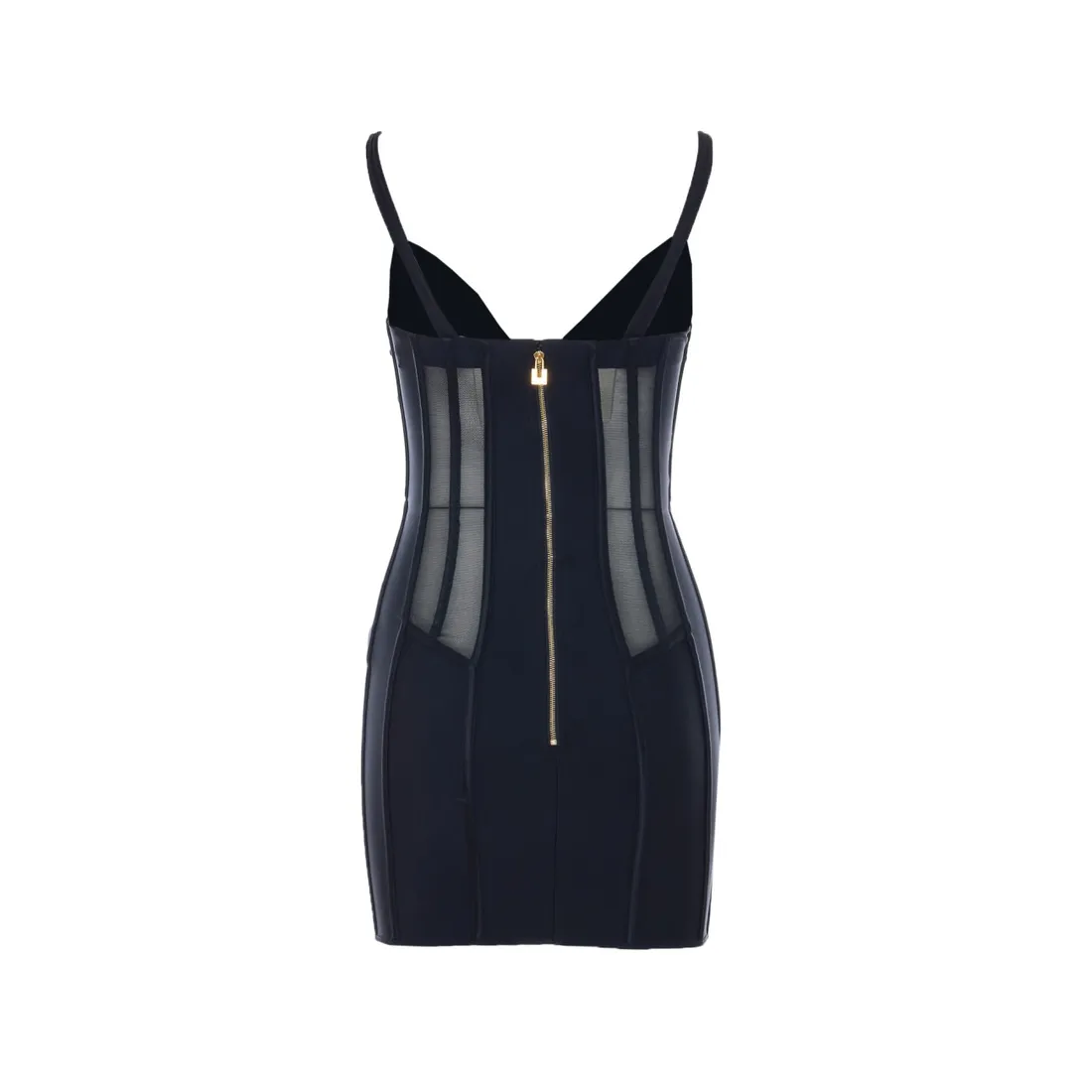 BUSTIER DRESS IN BELASTIC FABRIC AND TULLE - immagine 2