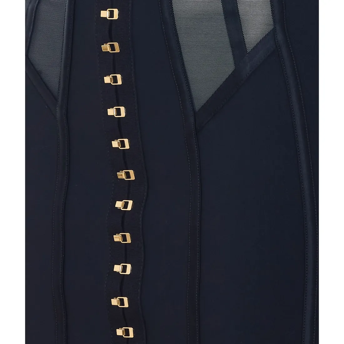 BUSTIER DRESS IN BELASTIC FABRIC AND TULLE - immagine 3