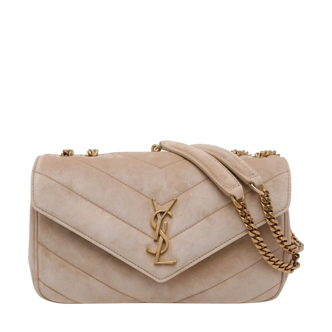SMALL SUEDE LOULOU SHOULDER BAG - immagine 1