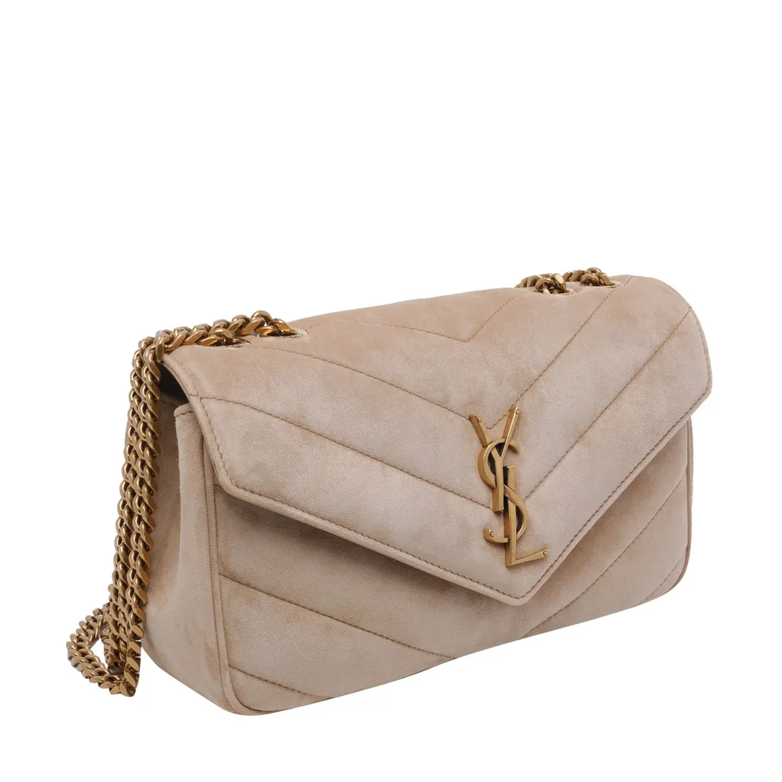 SMALL SUEDE LOULOU SHOULDER BAG - immagine 2