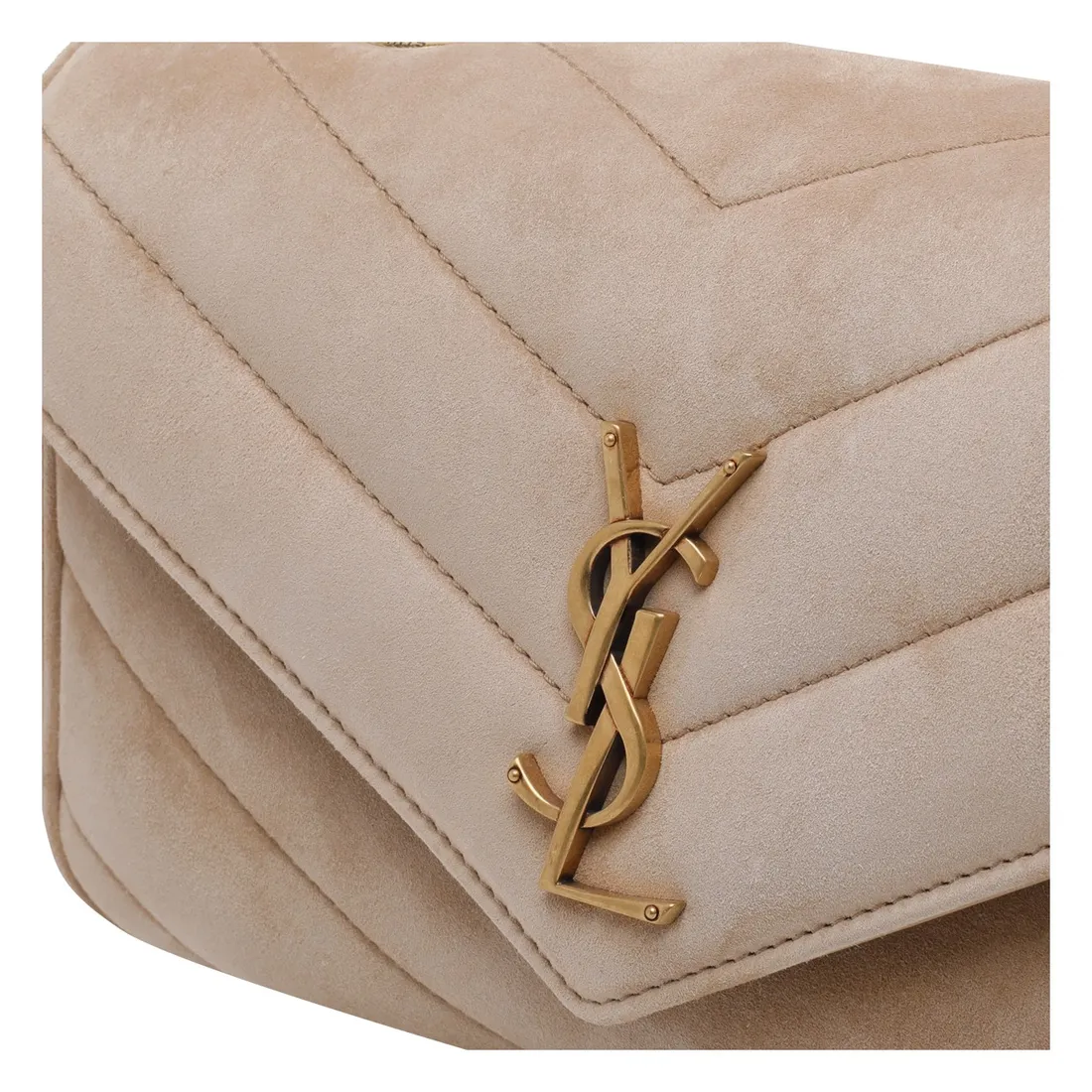 SMALL SUEDE LOULOU SHOULDER BAG - immagine 4