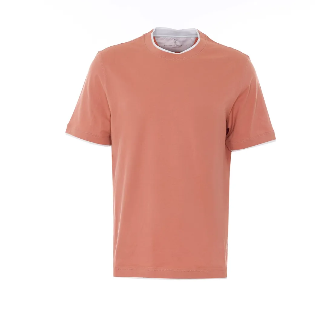 CREWNECK T-SHIRT COTTON JERSEY WITH FAUX LAYERING - immagine 1