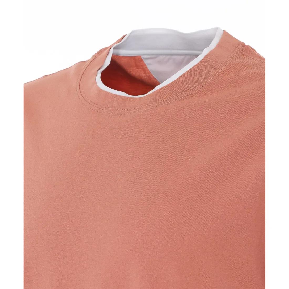 CREWNECK T-SHIRT COTTON JERSEY WITH FAUX LAYERING - immagine 3