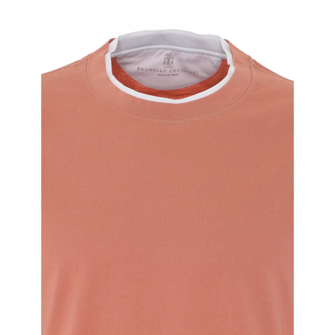 CREWNECK T-SHIRT COTTON JERSEY WITH FAUX LAYERING - immagine 4