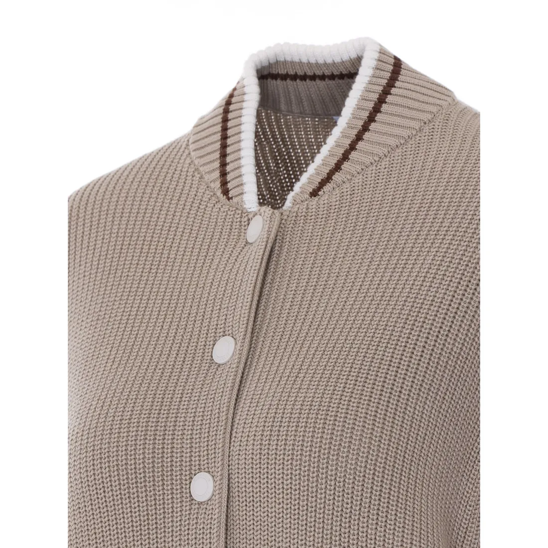 ENGLISH COSTA COTTON CARDIGAN WITH ORGANZA SLEEVE - immagine 3
