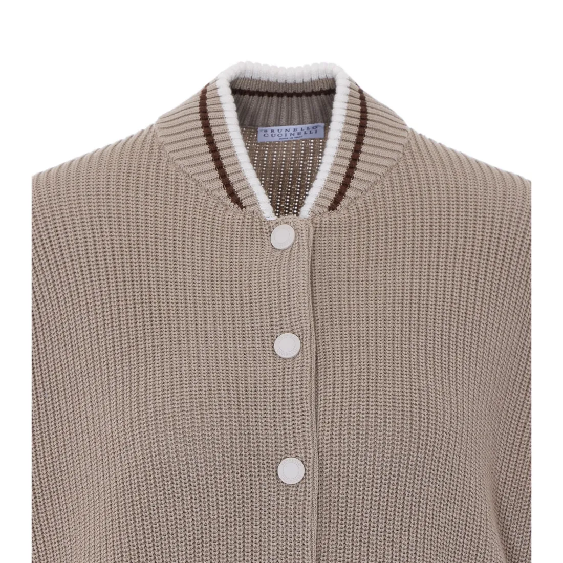 ENGLISH COSTA COTTON CARDIGAN WITH ORGANZA SLEEVE - immagine 4