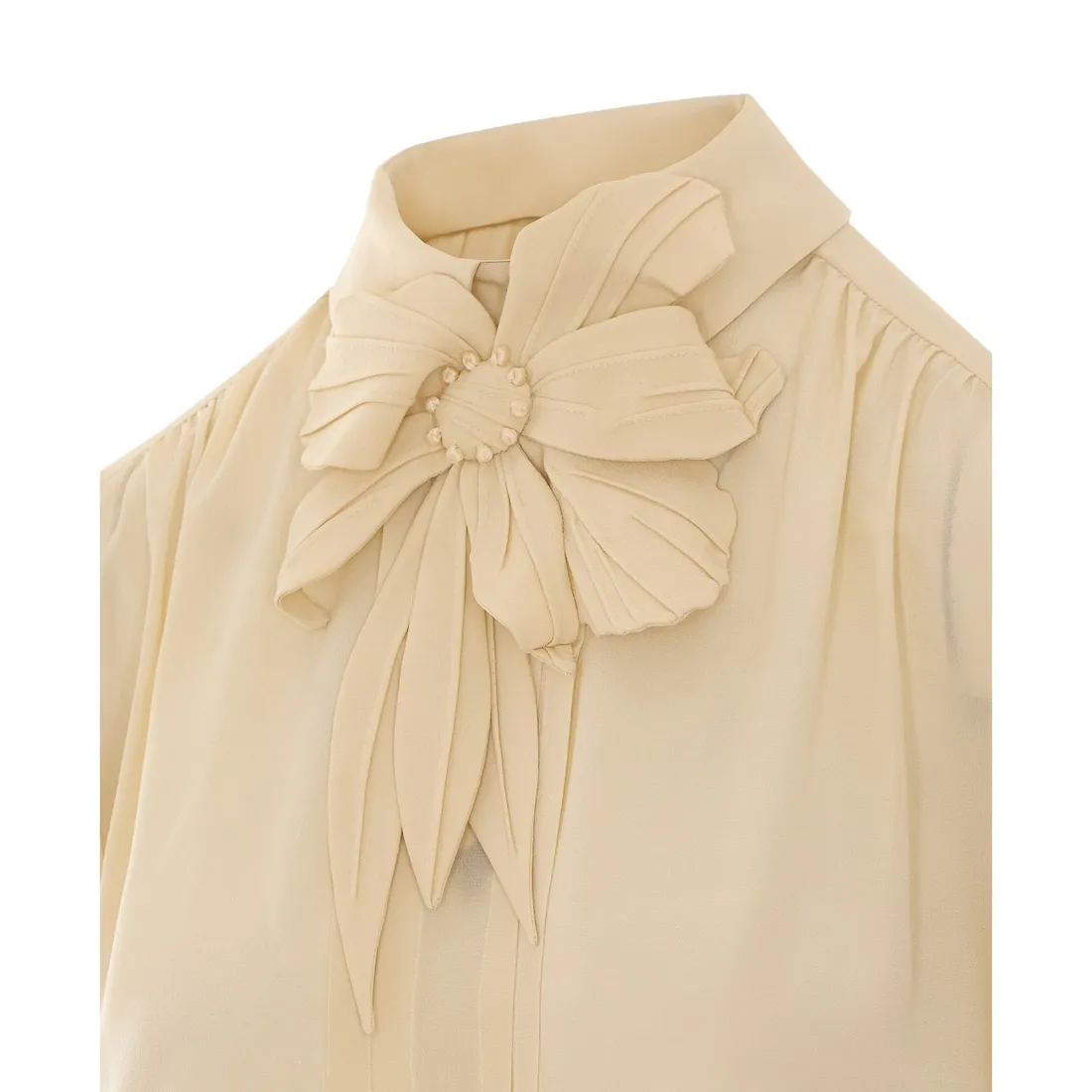 EMBROIDERED CREPE DE CHINE SHIRT - immagine 2