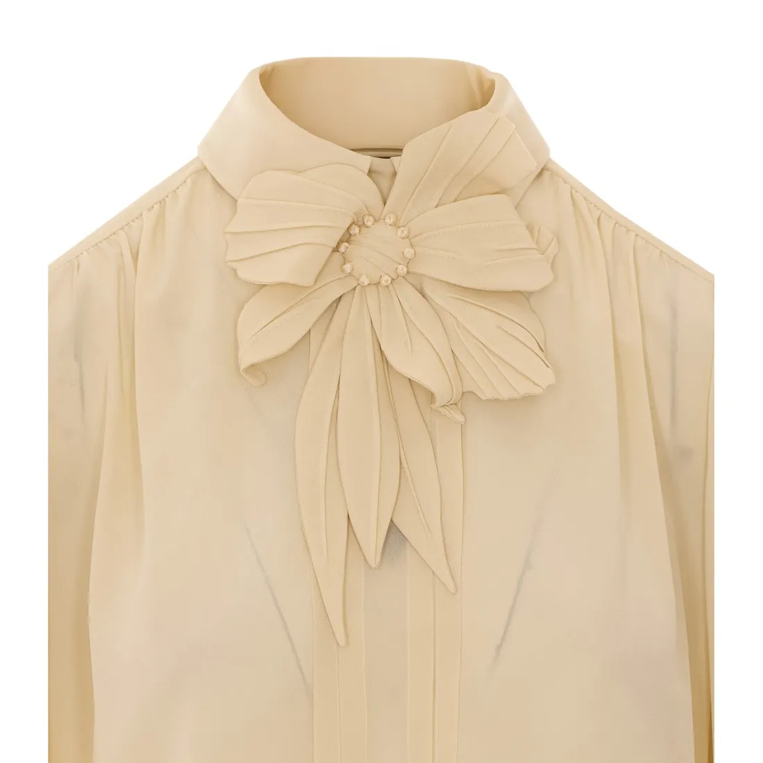 EMBROIDERED CREPE DE CHINE SHIRT - immagine 4