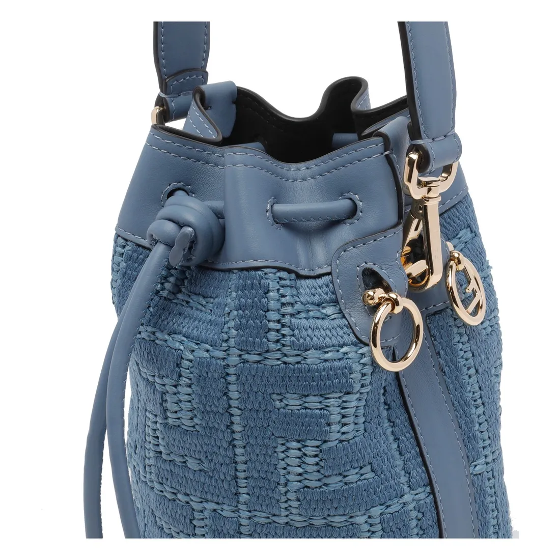 FENDI MON TRESOR MINI RAFIA BUCKET BAG - immagine 4