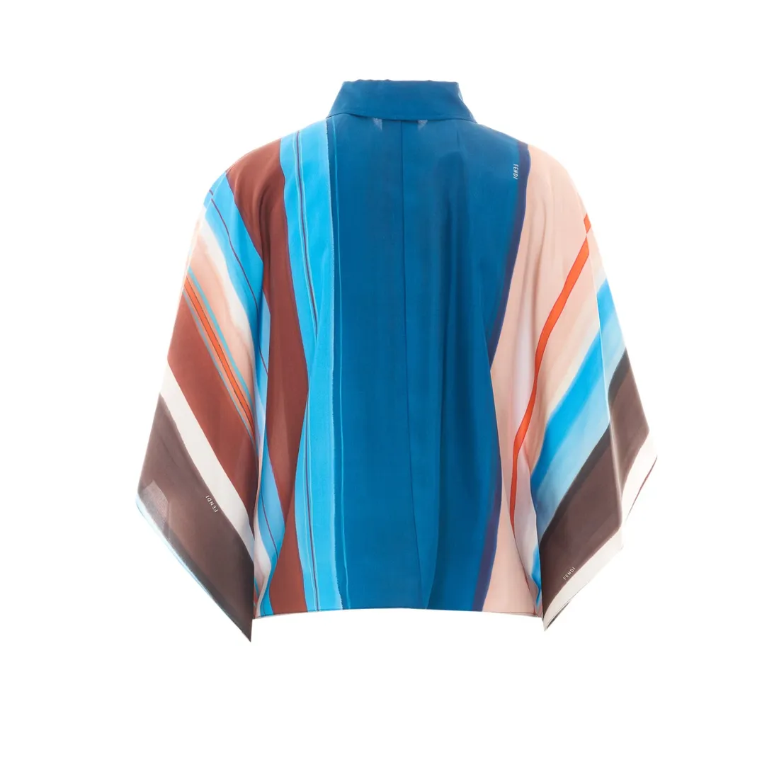 FENDI LOGO SHIRT WITH VENETIAN STRIPES MOTIF - immagine 2