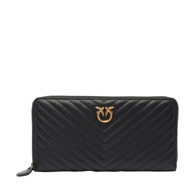 折りたたみ財布 PINKO SS25 'Taylor' wallet (100249A0F1 Z99Q) Fashion Wallet PINKO TAYLOR Women's Leather Black - 100249