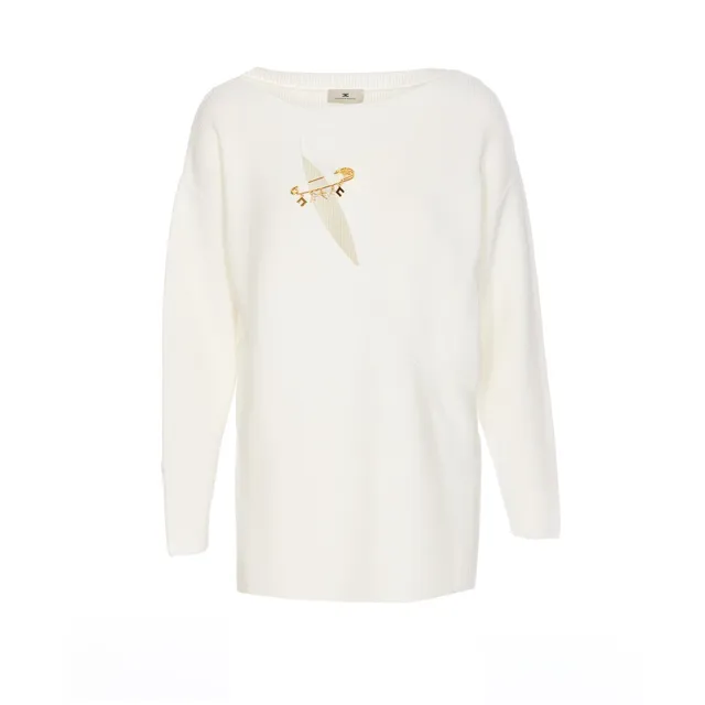 WOOL KNIT WITH JACQUARD MICRO LOGO MK23S56E2/EA4 | Bruna Rosso