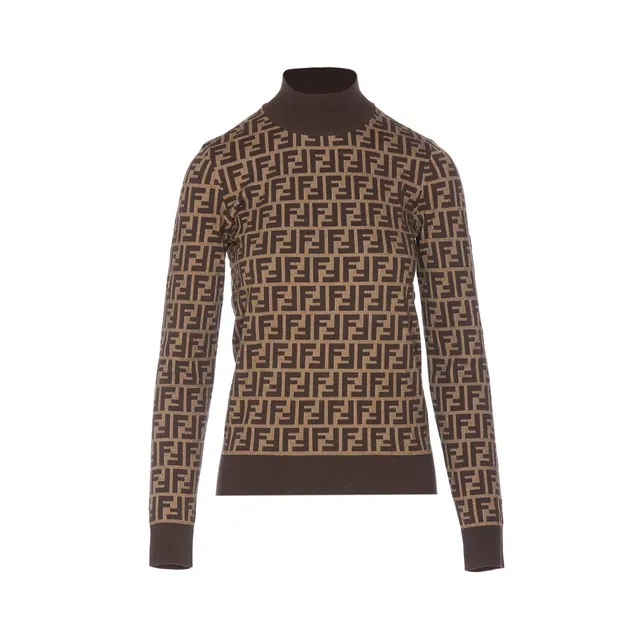 WOOL KNIT WITH JACQUARD MICRO LOGO MK23S56E2/EA4 | Bruna Rosso