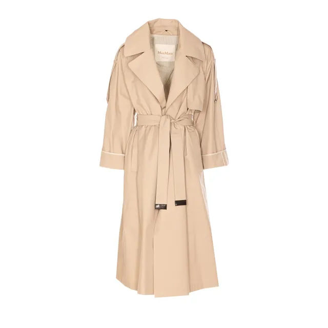 コート SPORTMAX Women Coats 2512011021600 FIORE 014 Beige Fiore belted wool coat in beige - Sportmax | Mytheresa