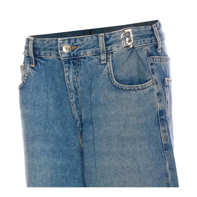 【Bottega Veneta】VINTAGE INDIGO TURNED UP JEANS 813509V42W0 BOTTEGA VENETA-Vintage Indigo Turned Up Jeans Jeans in