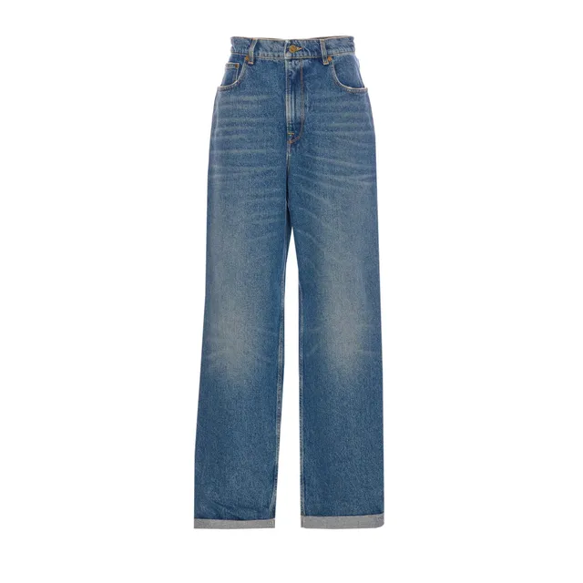 VINTAGE INDIGO TURNED UP JEANS 813509/V42W04715 | Bruna Rosso