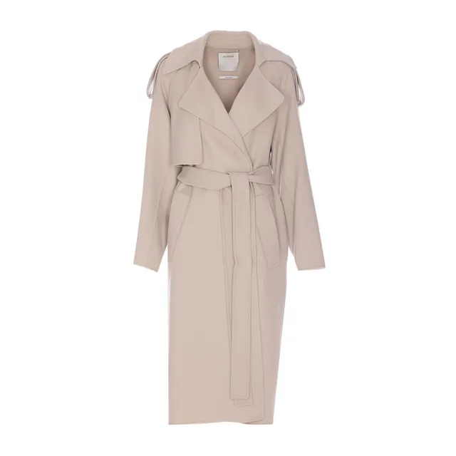 コート BRUNELLO CUCINELLI Women Trench Coats MG5019909 C2925 Brown Trench coat with monili for Woman in Cocoa | Brunello Cucinelli