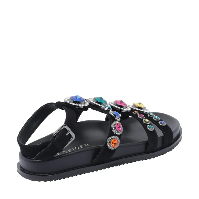 PVC SANDALS WITH SVAROWSKI 810/E/SW/NAUGE | Bruna Rosso