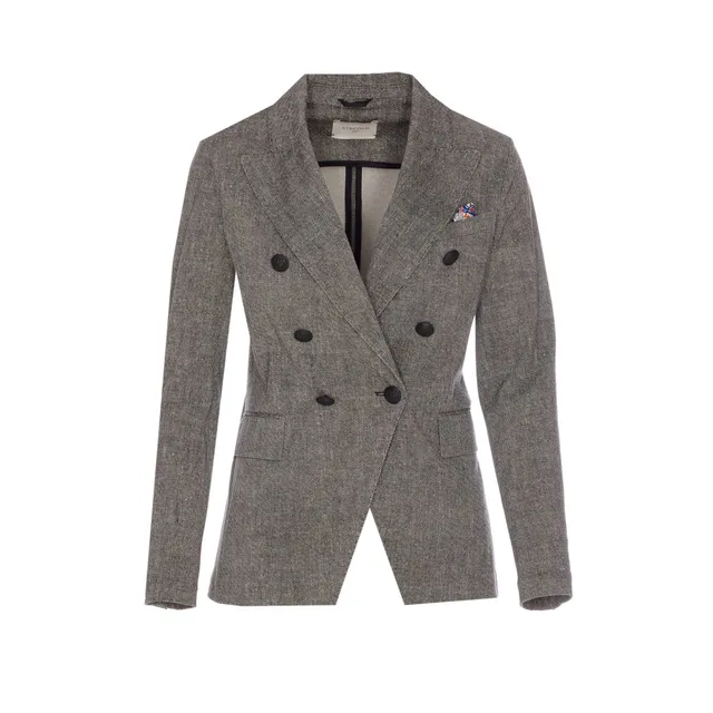 ジャケット PINKO OGNI VOLTA LINEN BLAZER WITH BACK OPENINGS PINKO LINEN BLAZER WITH OPENINGS ON THE BACK | REVERSIBLE