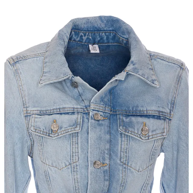 EMBOSSED LOGO TRUCKER DENIM JACKET 4DC1252581/486 | Bruna Rosso