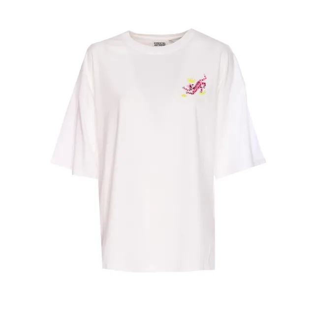 Tシャツ・カットソー Moncler T-SHIRT WITH CROCHET DETAIL T-SHIRT WITH CROCHET DETAIL 8C000 43/89ADC034 | Bruna Rosso