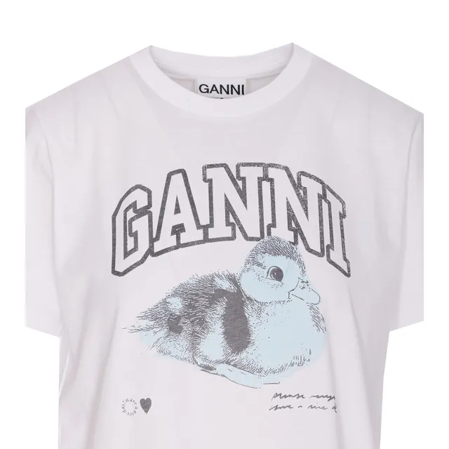 Tシャツ・カットソー Ganni PRINTED LEOPARD SEQUINS T-SHIRT Leopard Leopard Print Satin Shirt | GANNI US