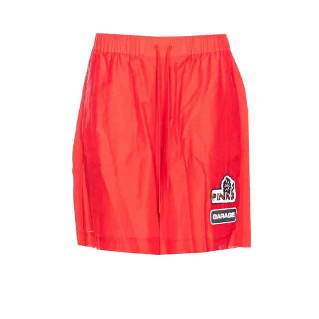 ショートパンツ PINKO PASCAL WIDE COTTON BERMUDA WITH POCKETS Wide-leg cotton Bermuda shorts with pockets PINKO → Shop Online