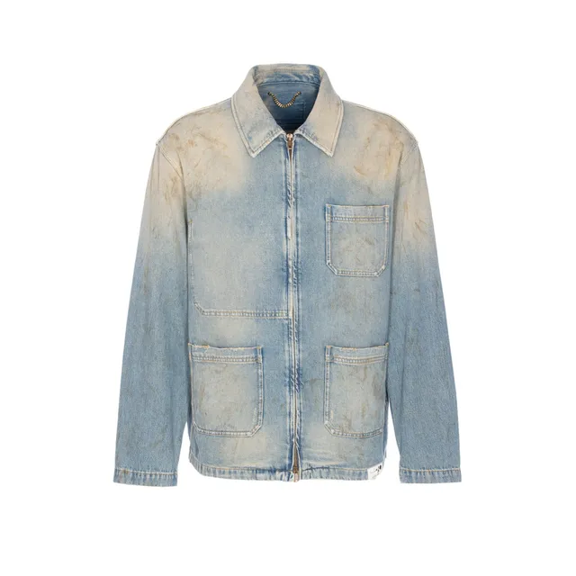 Tシャツ・カットソー FENDI SS25 Overshirt denim FF (FW1321AUX4 F0BUZ) FF LOGO DENIM JACKET FW1321/AUX4F0BUZ | Bruna Rosso