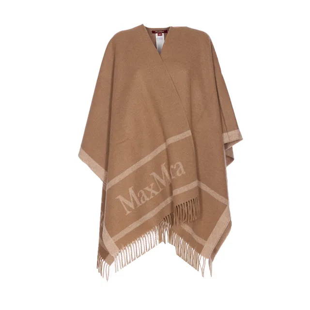 【Max Mara】DERRIK CAPE Lightweight cashmere broadcloth cape, beige | 