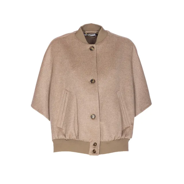 【Max Mara】DERRIK CAPE Lightweight cashmere broadcloth cape, beige | 