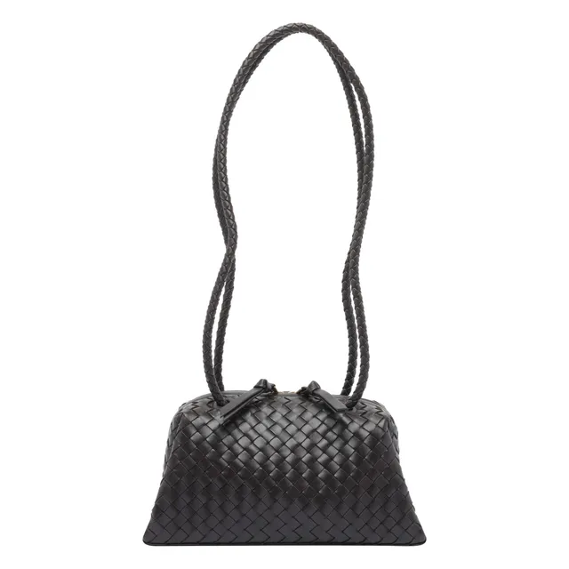 関税・送料込み【BOTTEGA VENETA】POUCH FLIP FLAP SMALL PRISM Bottega Veneta Flip Flap Small Prism Canvas & Leather Pouch