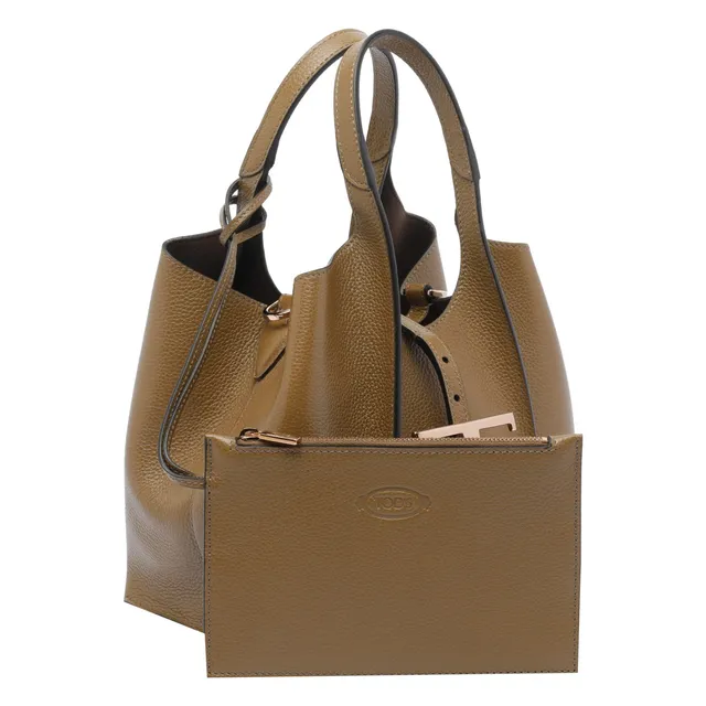 【TOD’S】FRINGED LEATHER HANDBAG Tod's Cream Python and Leather Fringe Large Satchel Bag