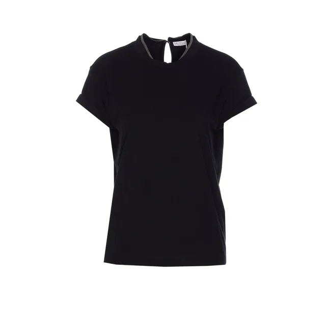 Tシャツ・カットソー BRUNELLO CUCINELLI Women Tops M0T81HA850 C7901 Red Jersey T-shirt for Woman in Red | Brunello Cucinelli