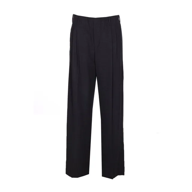パンツ ELISABETTA FRANCHI LIGHT CREPES PANTS WITH PINCES Elisabetta Franchi Light Crêpe Trousers With Belt Butter