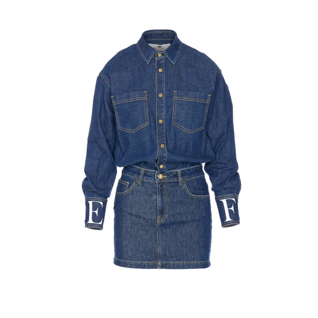 ワンピース PINKO GENE SHORT SHIRT DRESS WITH CROSS PINKO SHORT SHIRT DRESS WITH CRISSCROSS | REVERSIBLE