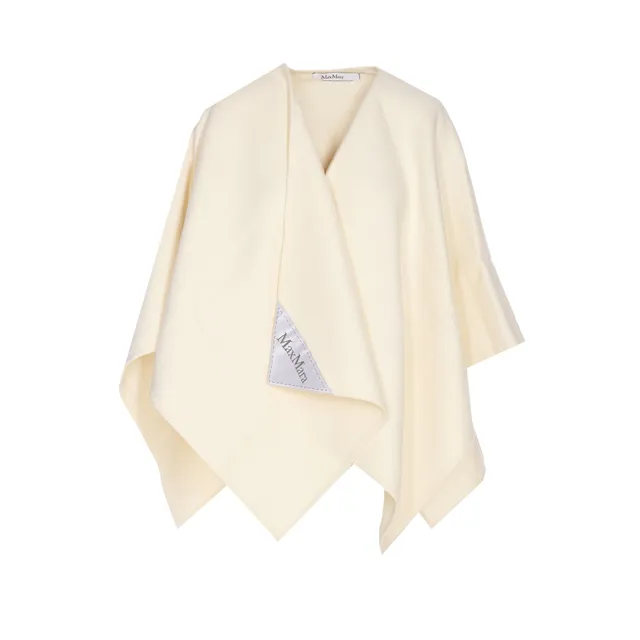 【Max Mara】DERRIK CAPE Lightweight cashmere broadcloth cape, beige | 