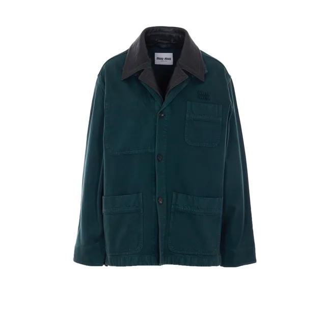 MIU MIU ミリタリージャケット MIU MIU LOGO GABARDINE SINGLE BREAST JACKET MH2053/19R2F0422