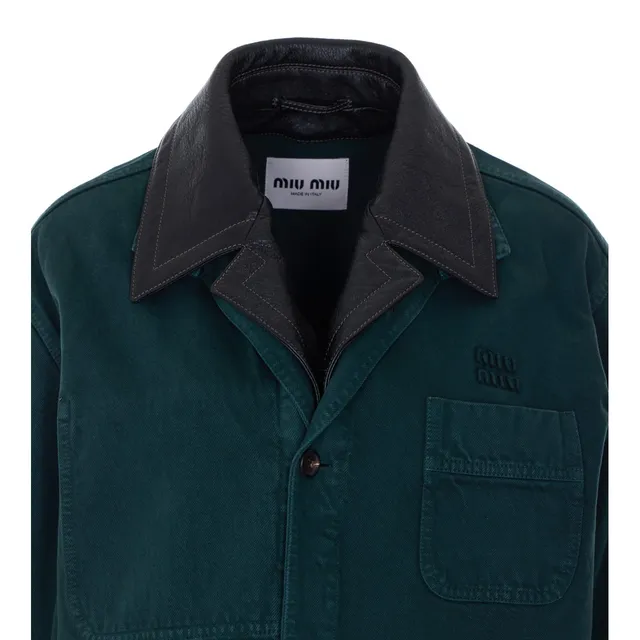 MIU MIU LOGO GABARDINE SINGLE BREAST JACKET MH2053/19R2F0422