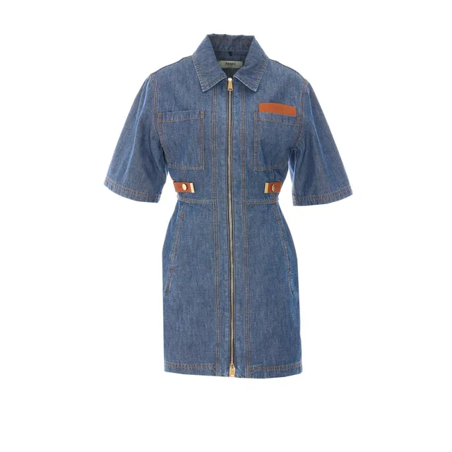 bruna denim dress Those Fun Nights Dress (Denim) Blushing Brunette