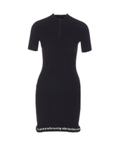LOGO HALF ZIP DRESS