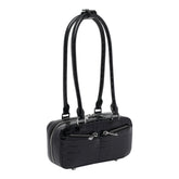 CROC LEATHER MINI SHOULDER BAG