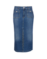 DENIM LONGUETTE SKIRT