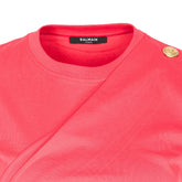 3 BUTTONS DRAPED T-SHIRT