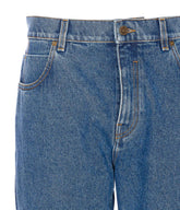 PANTALONE IN DENIM REGULAR CON LOGO BALMAIN PB